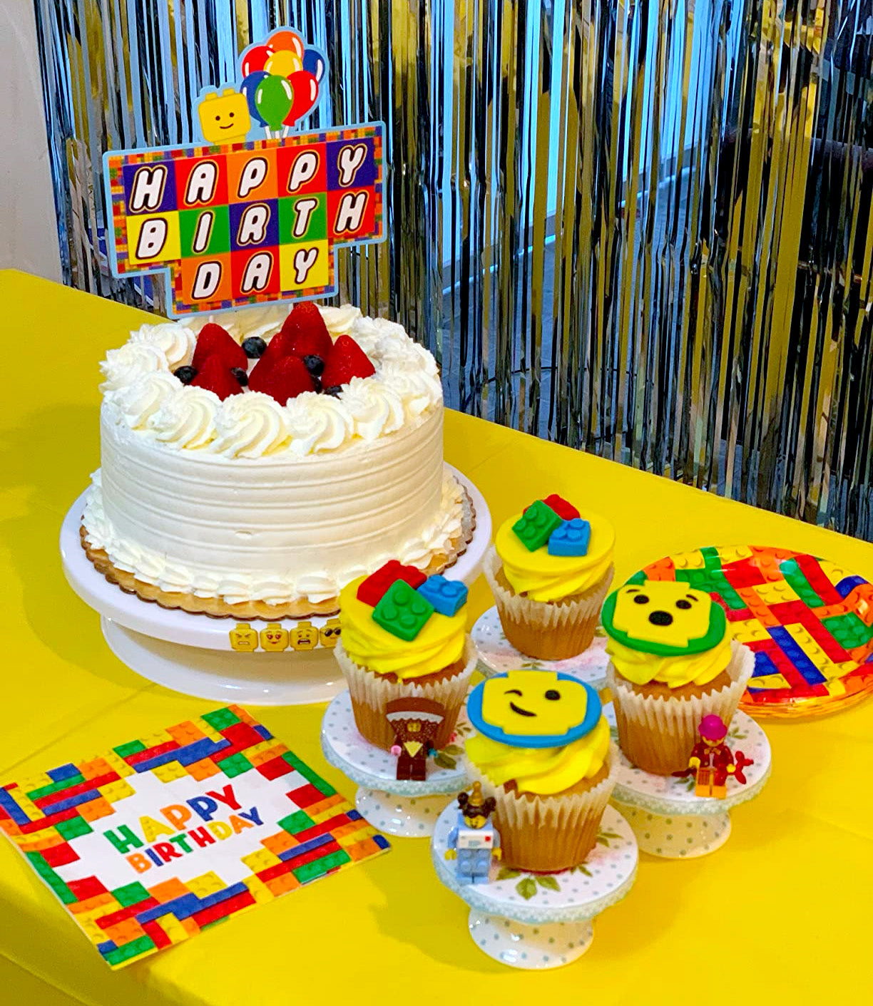 3D Building Blocks Cake Topper