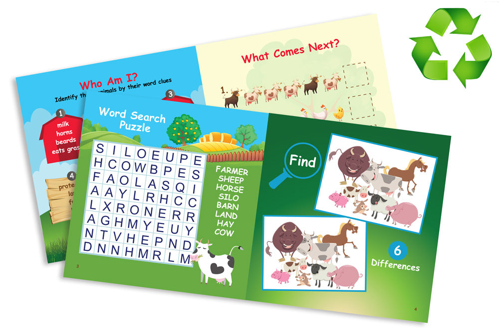 Farm Animals Mini Activity Books 12-pack