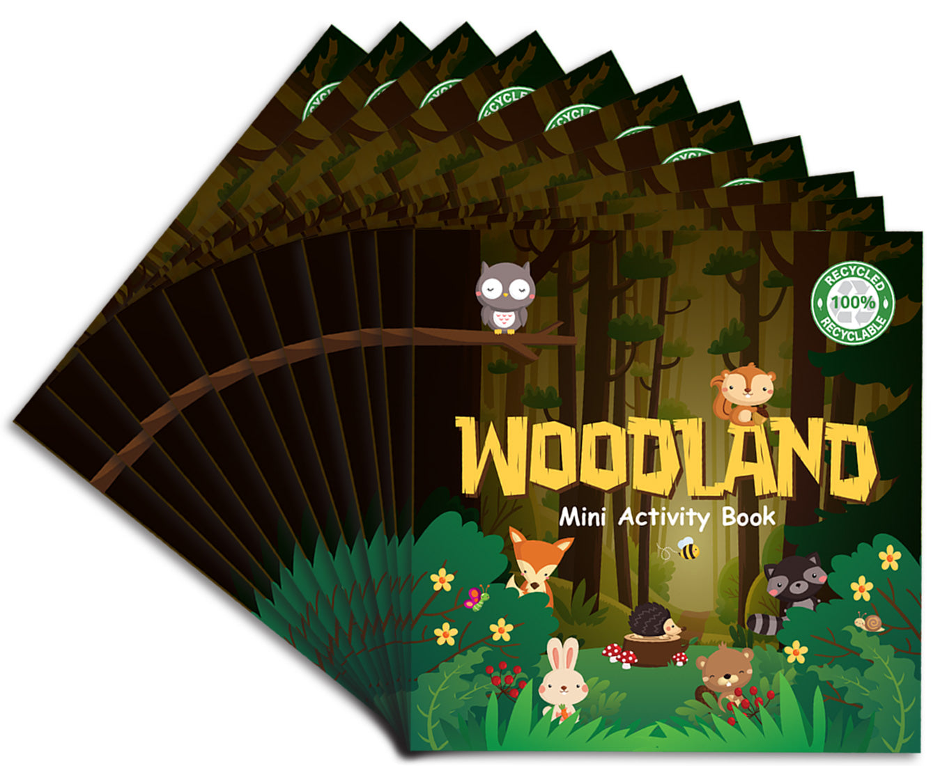 Woodland Kids Mini Activity Books 12-pack