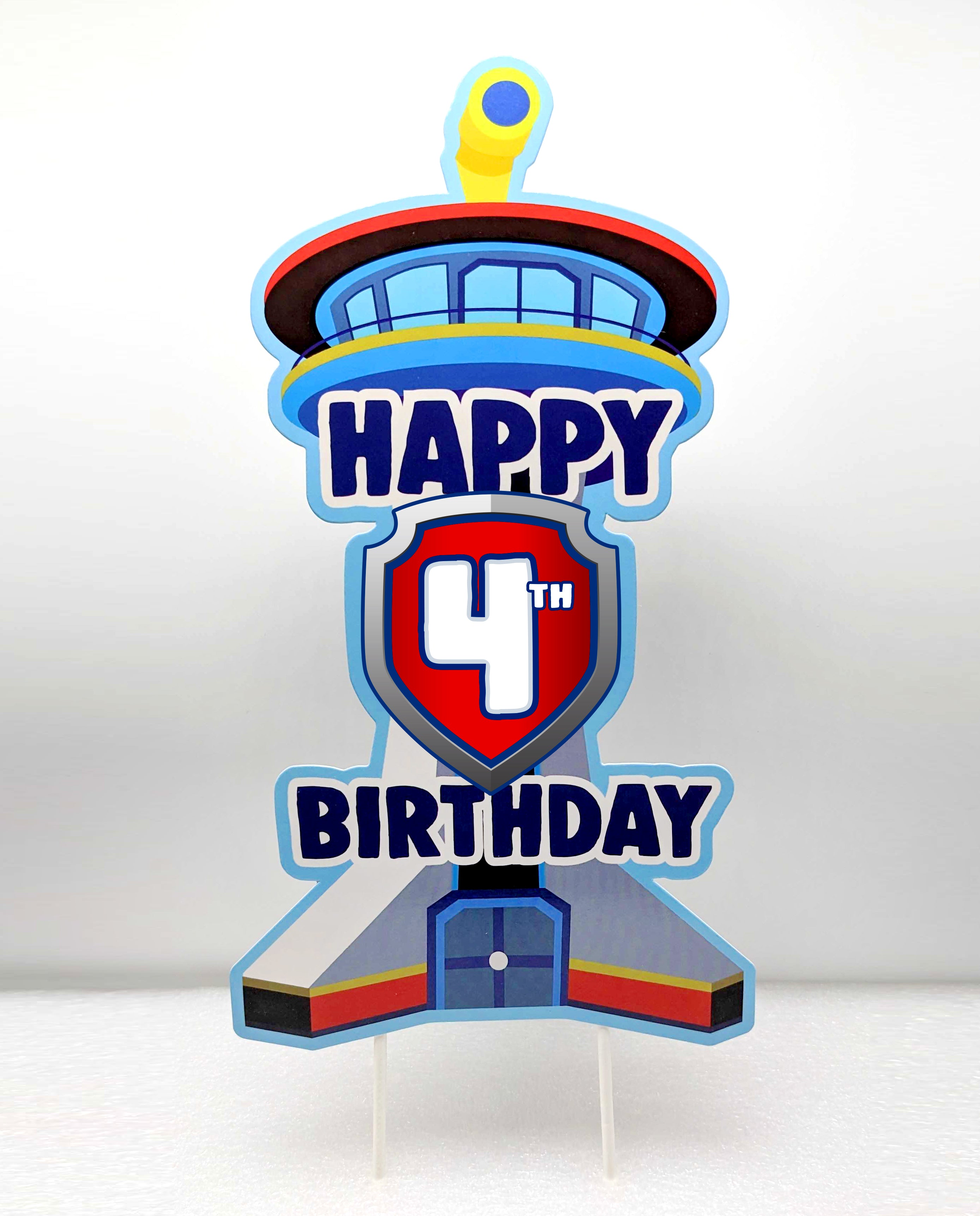 Construction 4th Birthday Cake Topper for Kids Boy India | Ubuy