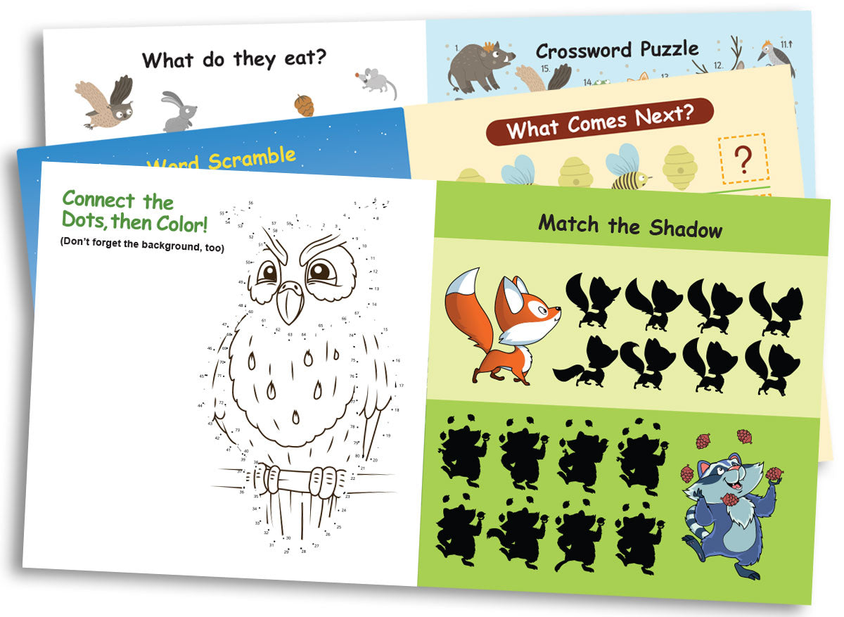Woodland Kids Mini Activity Books 12-pack